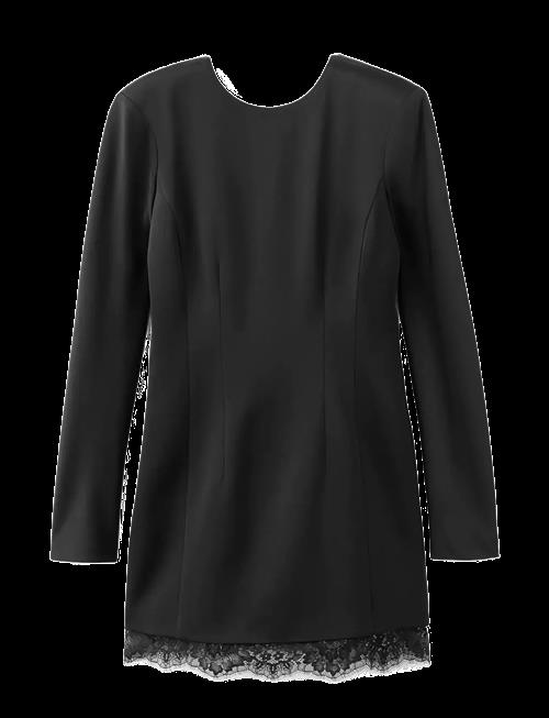 Mango | Open-Back Dress With Lace Trim Hem | L