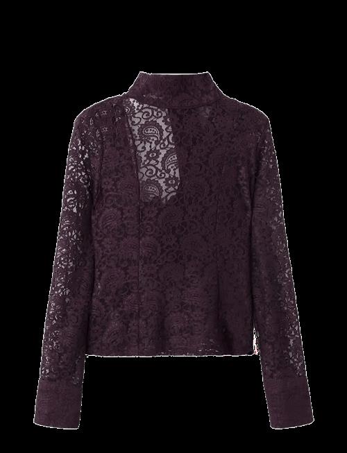 Mango | Lace Shirt With Scarf | XL