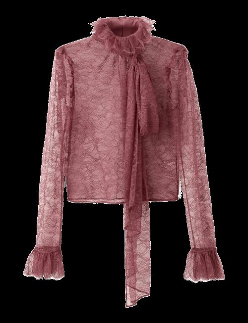 Mango | Lace Blouse With Ruff Collar | L