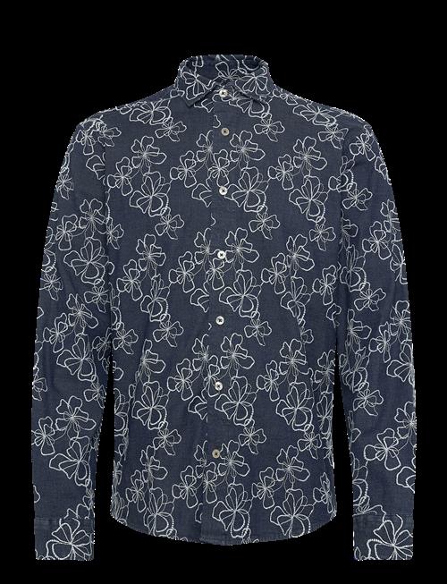 Lindbergh | Washed Denim Shirt W. Embroidery L | XL