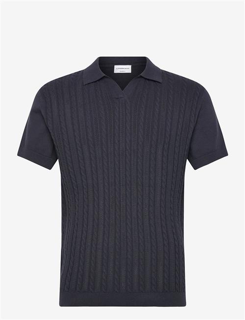 Lindbergh | Knitted S/S Cable V-Neck Polo | S