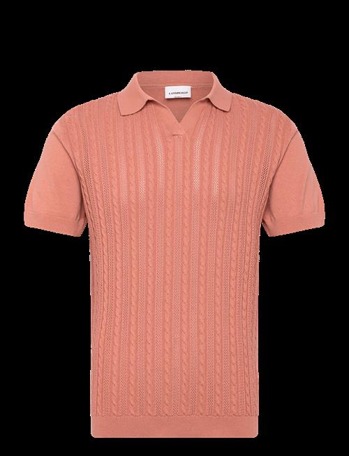 Lindbergh | Knitted S/S Cable V-Neck Polo | L