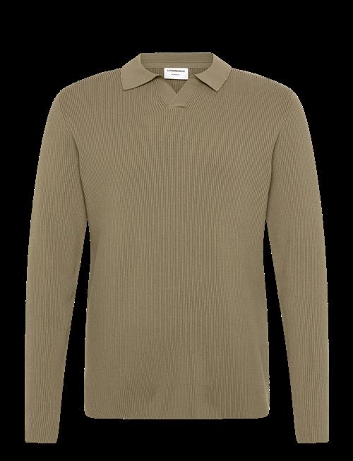 Lindbergh | Rib Knitted L/S V-Neck Polo | M
