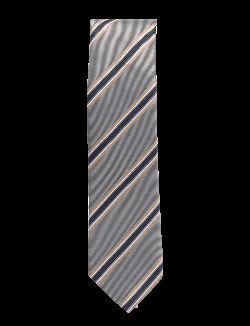 Lindbergh Black | Striped Tie 7 Cm | ONE SIZE