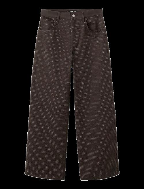 Mango | Wide Leg Jeans With Rhinestones | 34