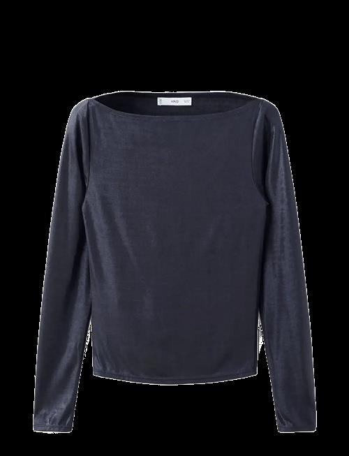 Mango | Metallic Boat-Neck Top | XS