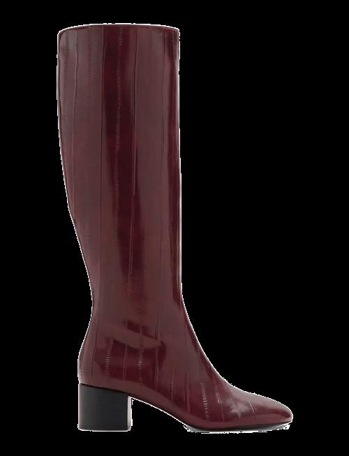 Mango | Textured Heeled Boots | 36