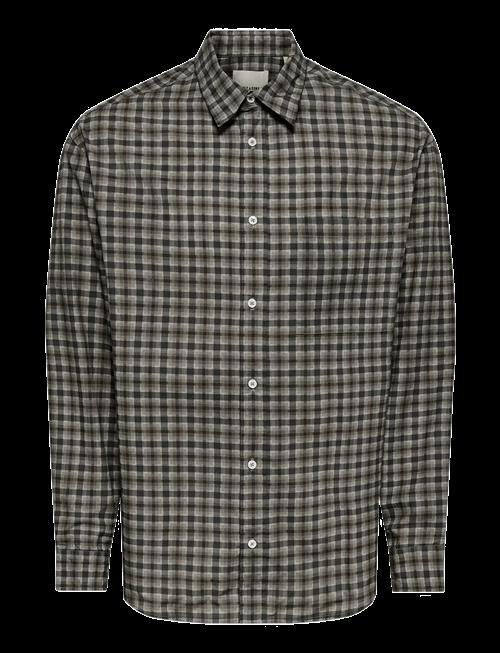 ONLY & SONS | Onsbali Poplin Checked Rlx Fit L/S Shirt | M