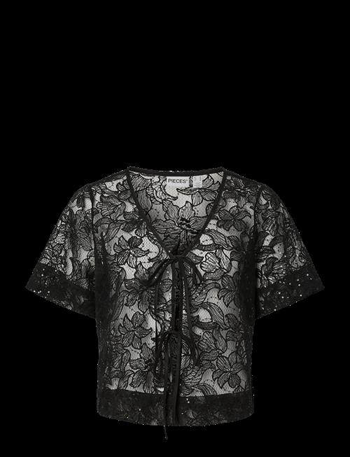 Pieces | Pclouise 2/4 V-Neck Tie Top Wvn D2D | S