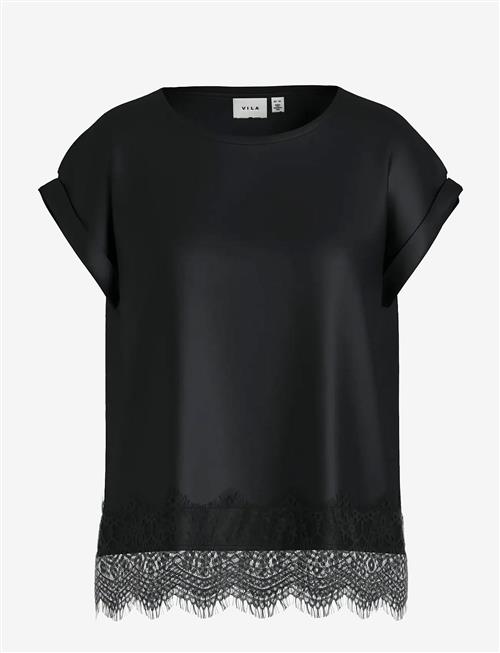 Vila | Viellette S/S Full Satin Lace Top - Noos | 40