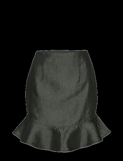 ROTATE | Denim Mini Ruffle Skirt | 40