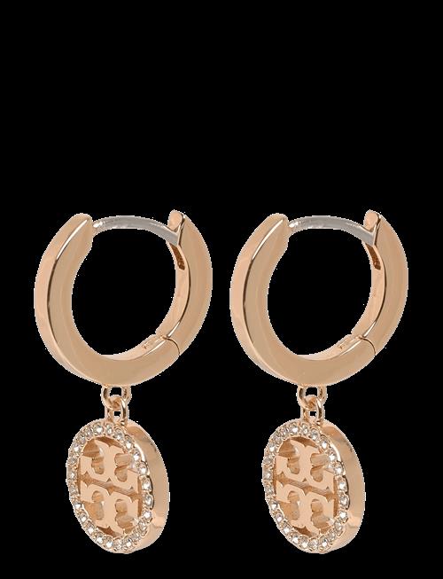 Tory Burch | Icon Pavé Huggie Hoop Earrings | ONE SIZE