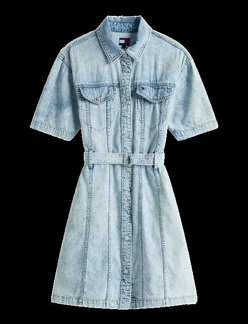 Tommy Jeans | Belted Ss Trucker Denim Dress | XS