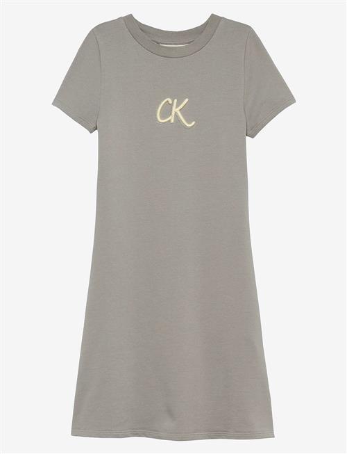 Calvin Klein | Metallic Print Ls A-Aline Dress | 152