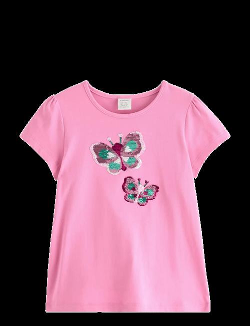 Lindex | Short-Sleeved Top With Reversible Sequins Motif | 122
