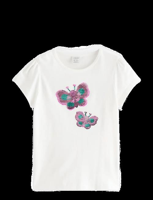 Lindex | Short-Sleeved Top With Reversible Sequins Motif | 116