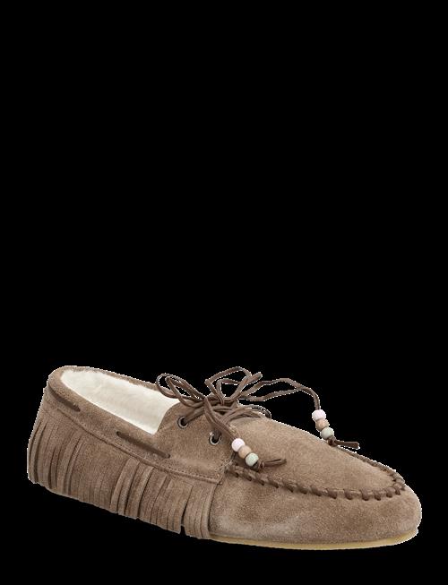 Mango | Shearling Leather Moccasins | 37