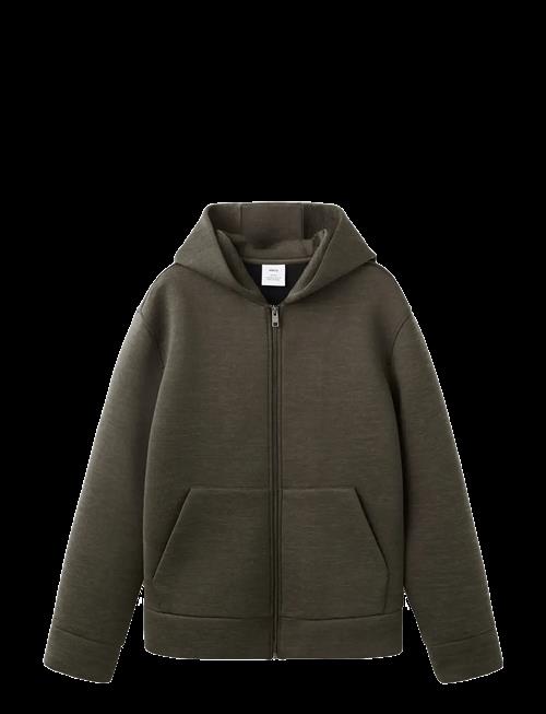 Mango | Neoprene Effect Zip-Up Sweatshirt | XL