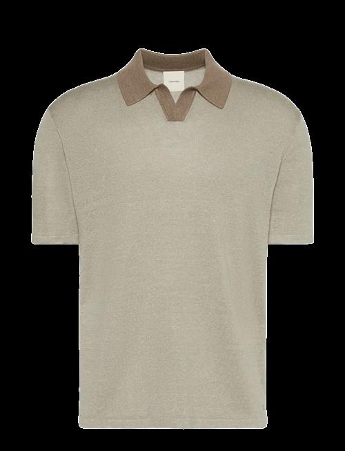 Calvin Klein | Ss Linen Blnd Johnny Swtr 12Gg | M