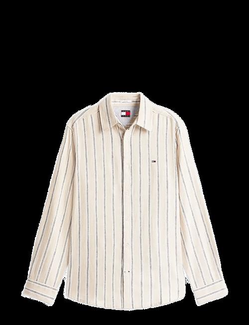 Tommy Jeans | Tjm Reg Linen Mx Strp Shirt Ext | XXL