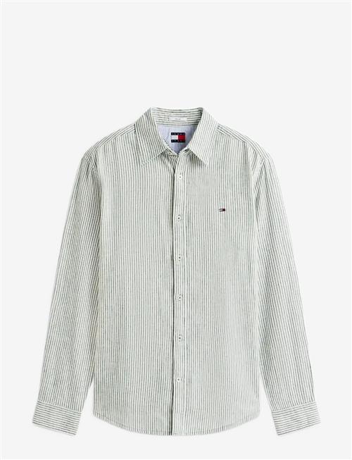 Tommy Jeans | Tjm Reg Linen Mx Strp Shirt Ext | L