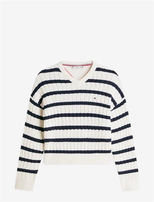 Tommy Hilfiger | Co Cable Mid Gg Rlx Ls V-Nk Swt | XL
