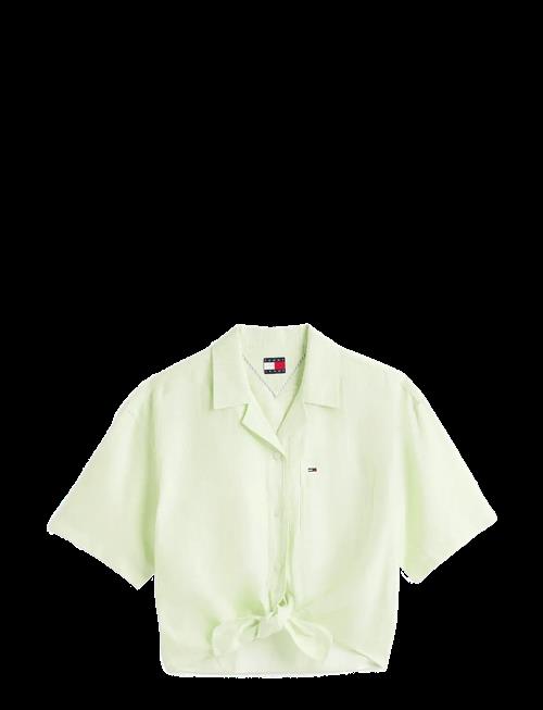 Tommy Jeans | Tjw Tie Front Linen Shirt | L