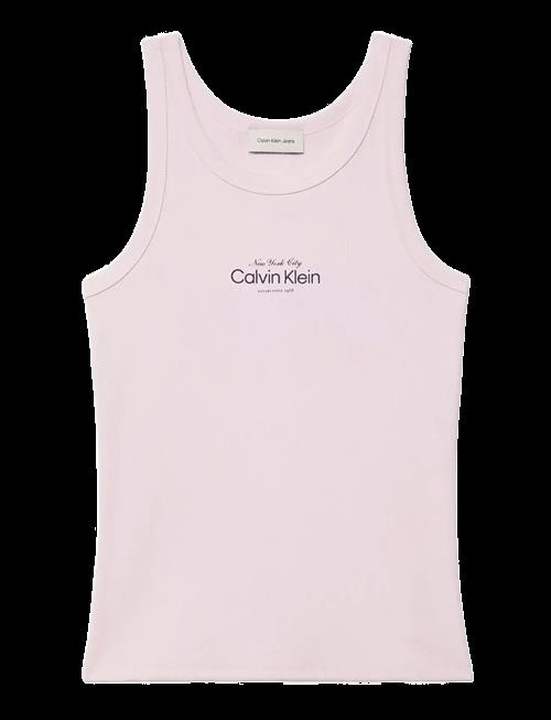 Calvin Klein Jeans | Contour 2X2 Rib Graphic Tank | XXS