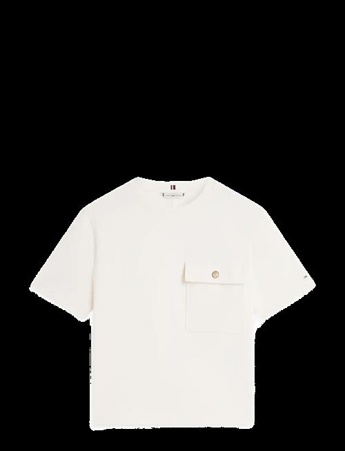 Tommy Hilfiger | Gold Button Long Ss Tee | S