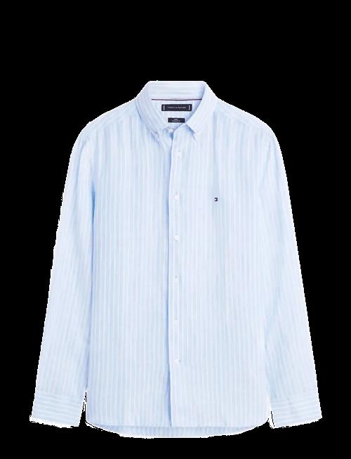 Tommy Hilfiger | Linen Bengal Stripe Rf Shirt | XL