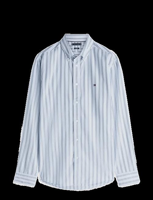 Tommy Hilfiger | Flex Poplin Bold Stripe Rf Shirt | L