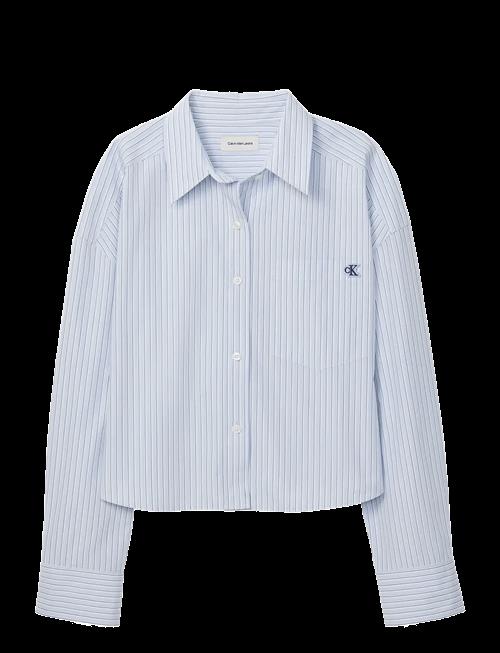 Calvin Klein Jeans | Yarndye Cotton Poplin Cropped Sh | S
