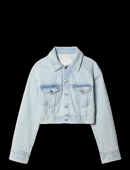 Calvin Klein Jeans | Denim Cropped Trucker Bleached B | L