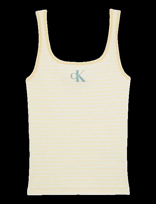 Calvin Klein Jeans | Striped Monologo Scoop Nk Rib Ta | XS