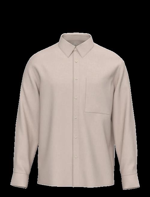 Calvin Klein | Ls Solid Linen Classic Shirt | XXL