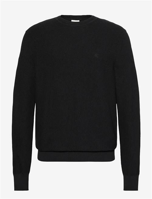 Calvin Klein | Ls Textured Cotton Crewnk Sweate | XXL