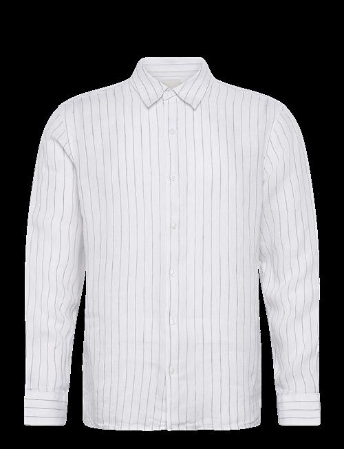 Calvin Klein | Ls Yd Pinstripe Linen Classic Sh | L