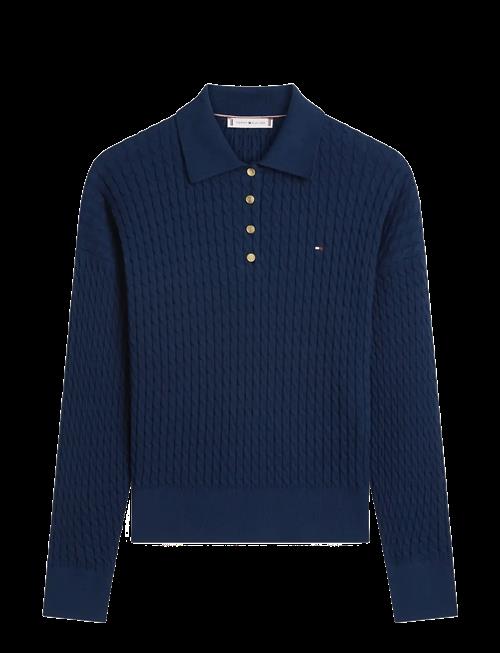 Tommy Hilfiger | Co Cable Fine Gg Rlxd Polo Swt | XL