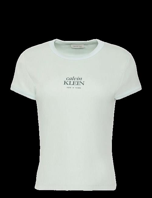 Calvin Klein Jeans | Ss 2X2 Baby Rib Logo Baby Tee | S