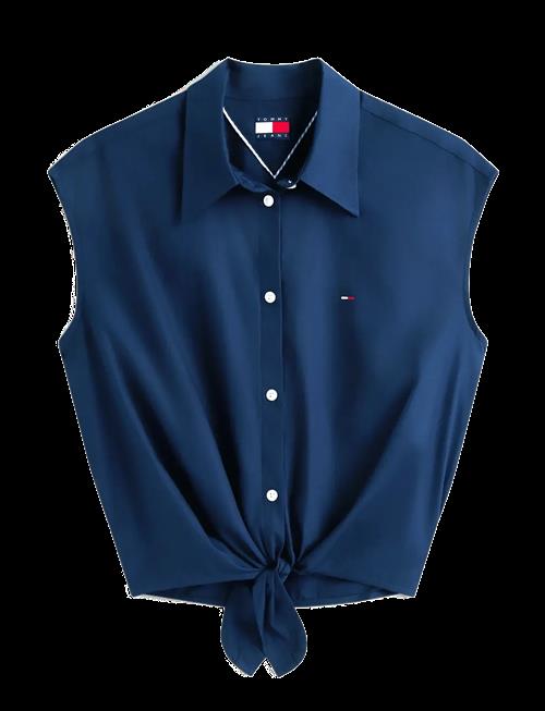 Tommy Jeans | Tjw Tie Front Poplin Shirt | L