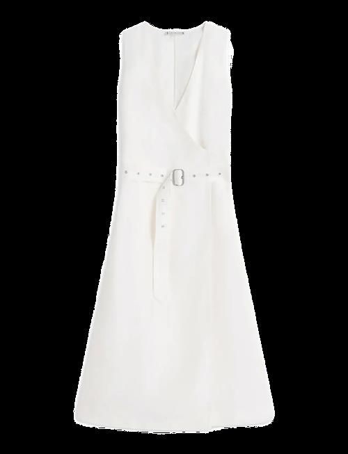 Tommy Hilfiger | Vis/Linen Belted Midi Ns Dress | XL