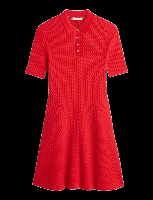 Tommy Hilfiger | Co Cable Fine Gg S/S Polo Dress | XL