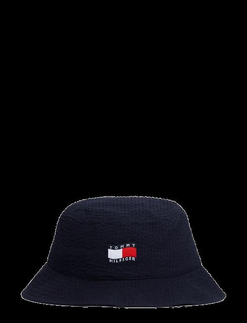 Tommy Hilfiger | Wavy Flag Seersucker Bucket Hat | S/M