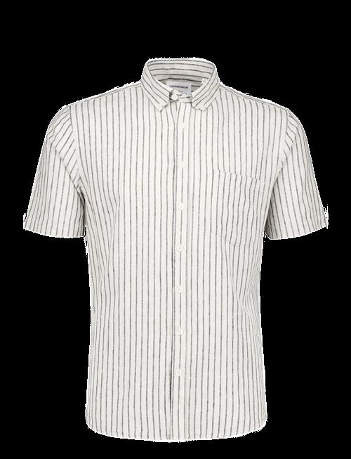 Lindbergh | Striped Cotton/Linen Shirt S/S | XL