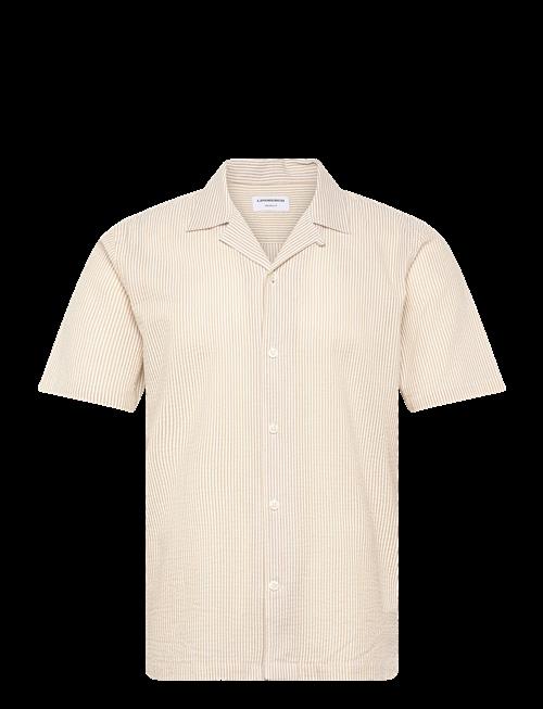 Lindbergh | Striped Seersucker Resort Shirt S/S | S