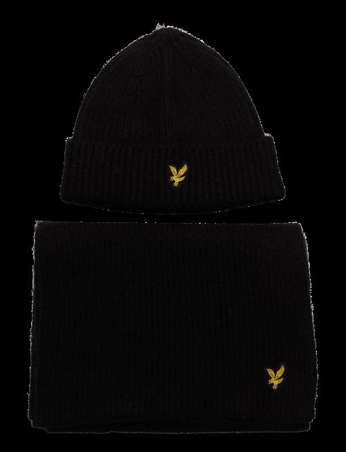 Lyle & Scott | Brushed Scarf And Beanie Set | ONE SIZE