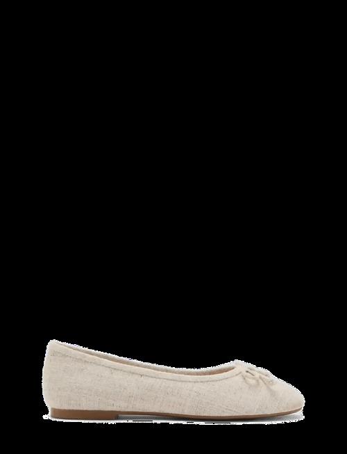 Mango | Linen Ballerina Flat With Bow | 29