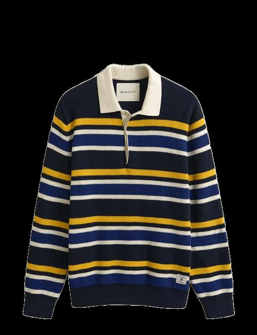 Gant | Striped Cotton Rib Polo | L