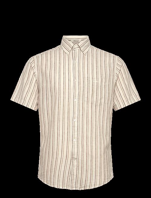 Gant | Reg Cotton Linen Stripe Ss Shirt | M