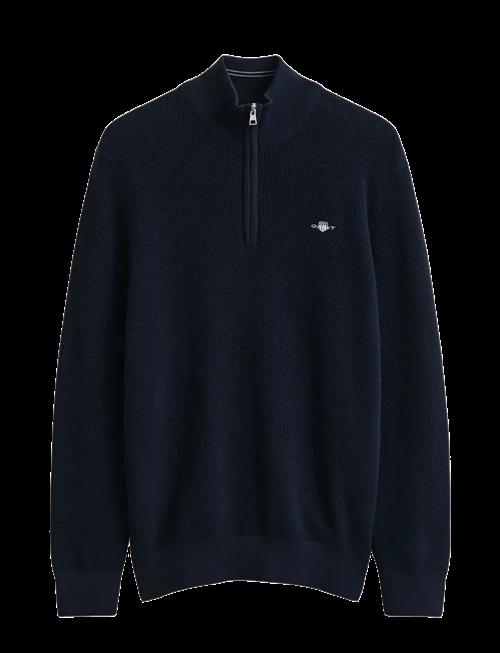 Gant | Waffle Knit Half-Zip Sweater | M